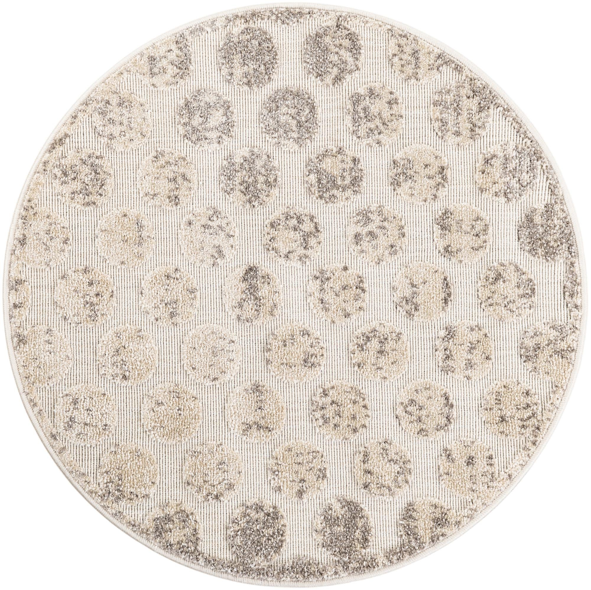 3' x 3' Easy-Clean Sabrina Soto Indoor / Outdoor Round Rug
