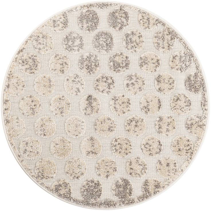 Detail image of 3' x 3' Easy-Clean Sabrina Soto Indoor / Outdoor Round Rug