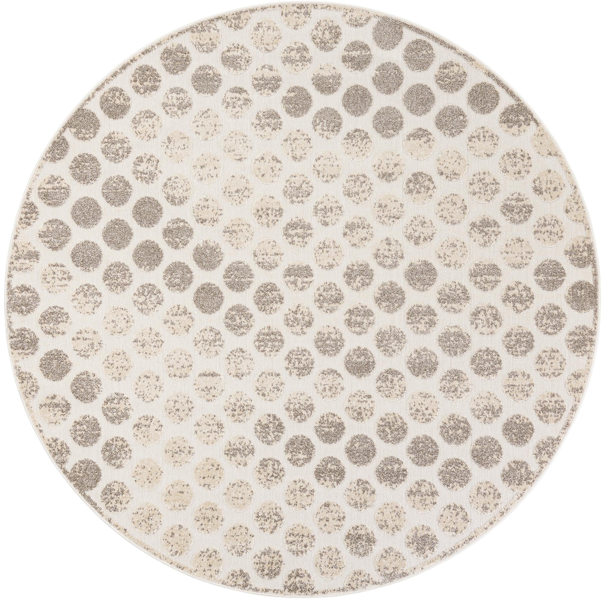 7' 10 x 7' 10 Easy-Clean Sabrina Soto Indoor / Outdoor Round Rug