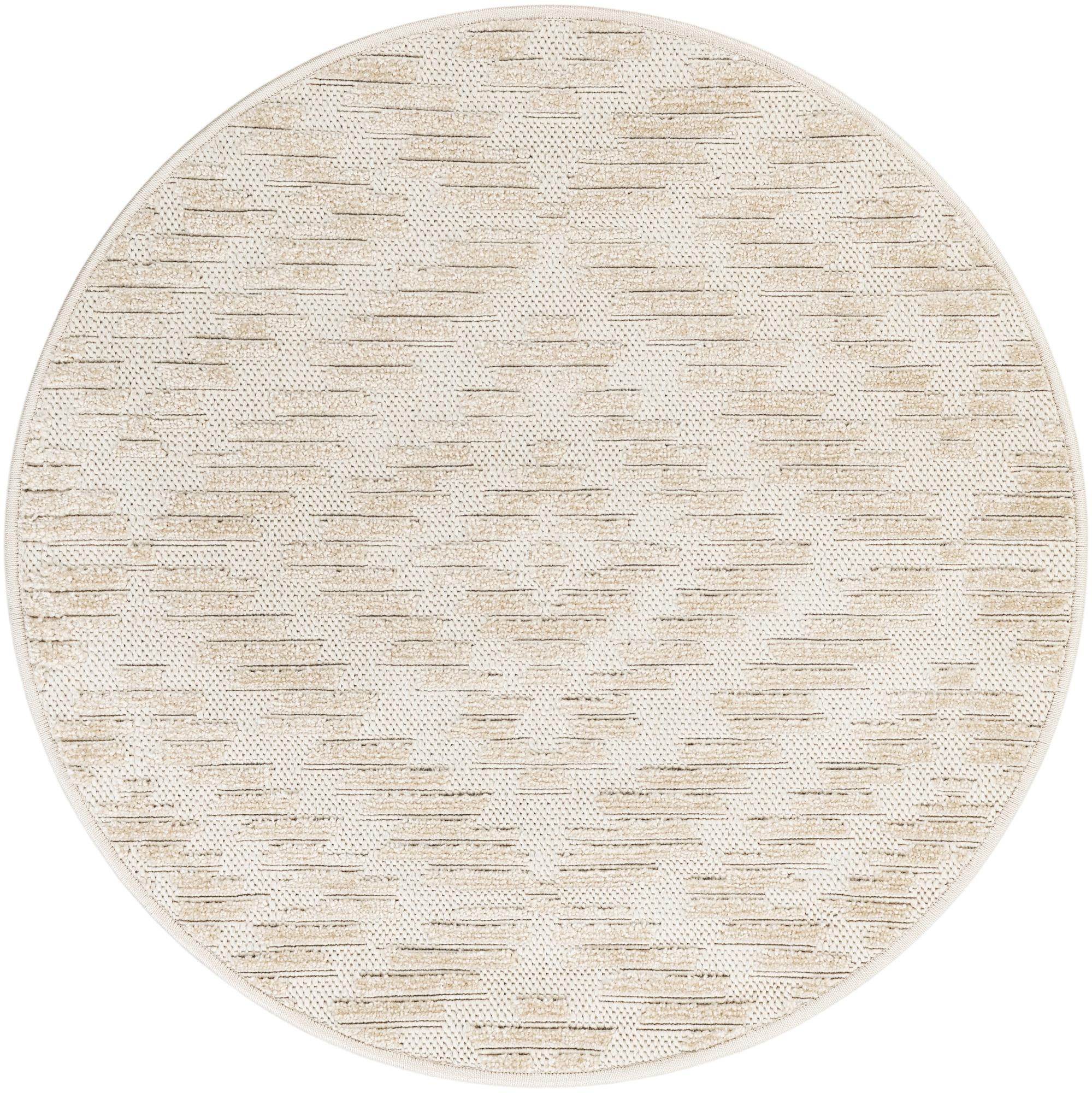 3' x 3' Easy-Clean Sabrina Soto Indoor / Outdoor Round Rug