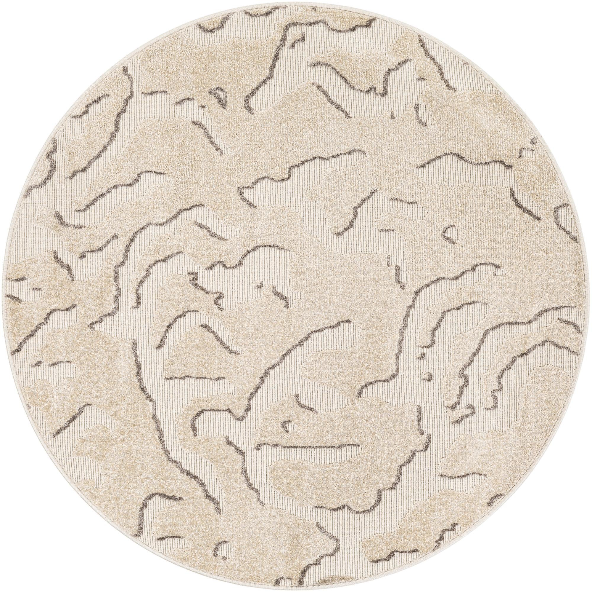5' x 5' Easy-Clean Sabrina Soto Indoor / Outdoor Round Rug