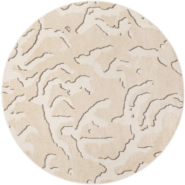 7' 10 x 7' 10 Easy-Clean Sabrina Soto Indoor / Outdoor Round Rug