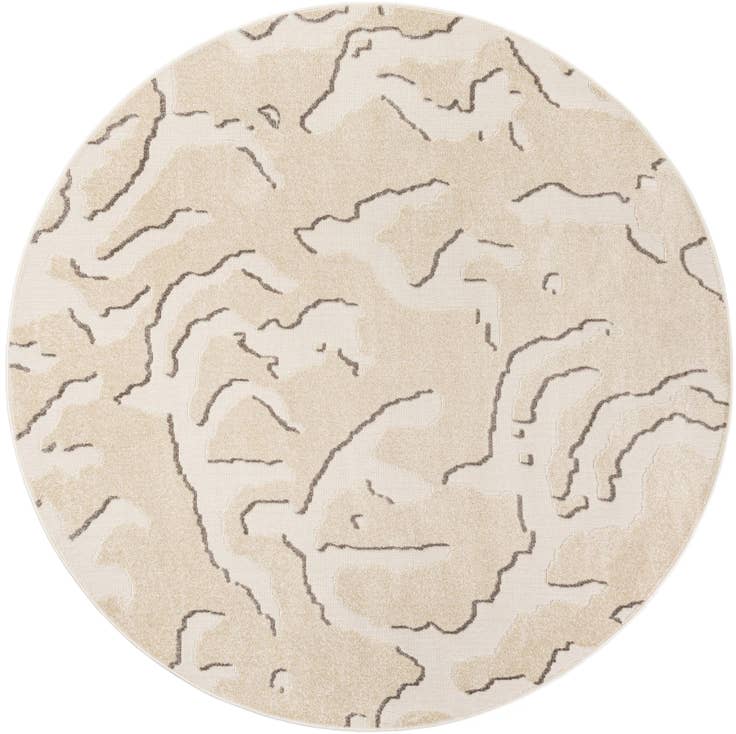 Detail image of 7' 10 x 7' 10 Easy-Clean Sabrina Soto Indoor / Outdoor Round Rug