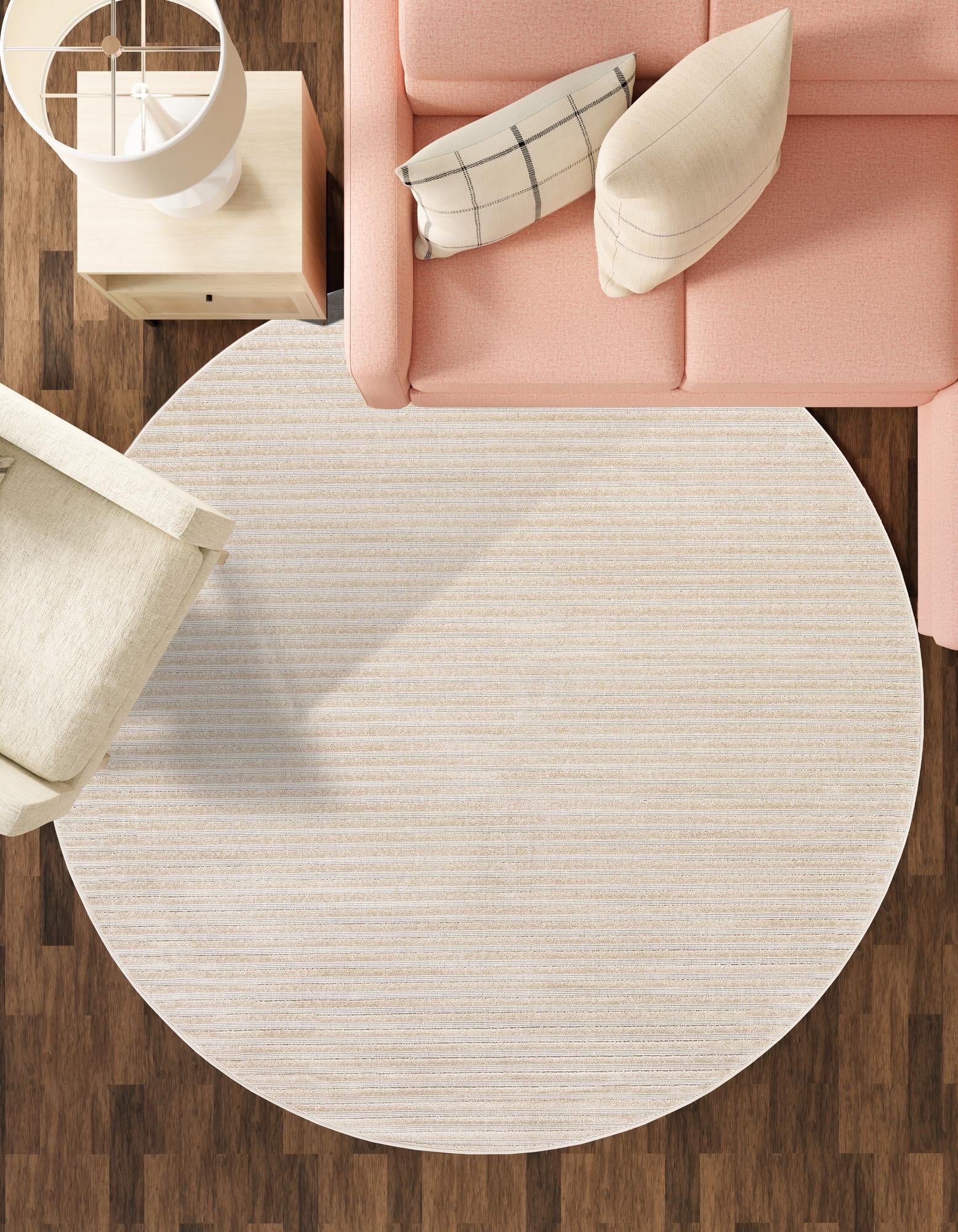 7' 10 x 7' 10 Easy-Clean Sabrina Soto Indoor / Outdoor Round Rug