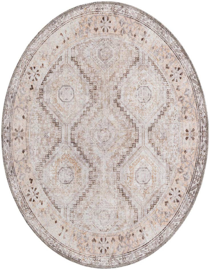Detail image of 4' x 4' Washable Yara Round Rug