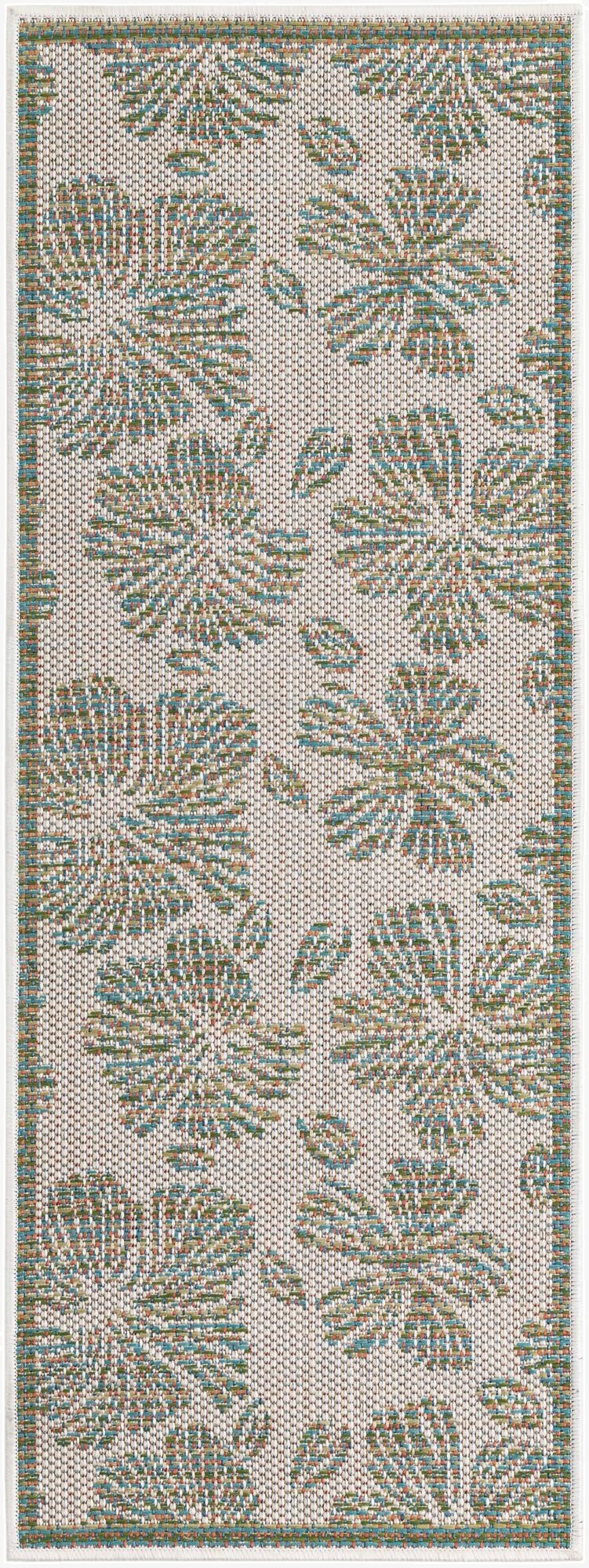 2' x 5' 1  Washable Baja Indoor / Outdoor Runner Rug