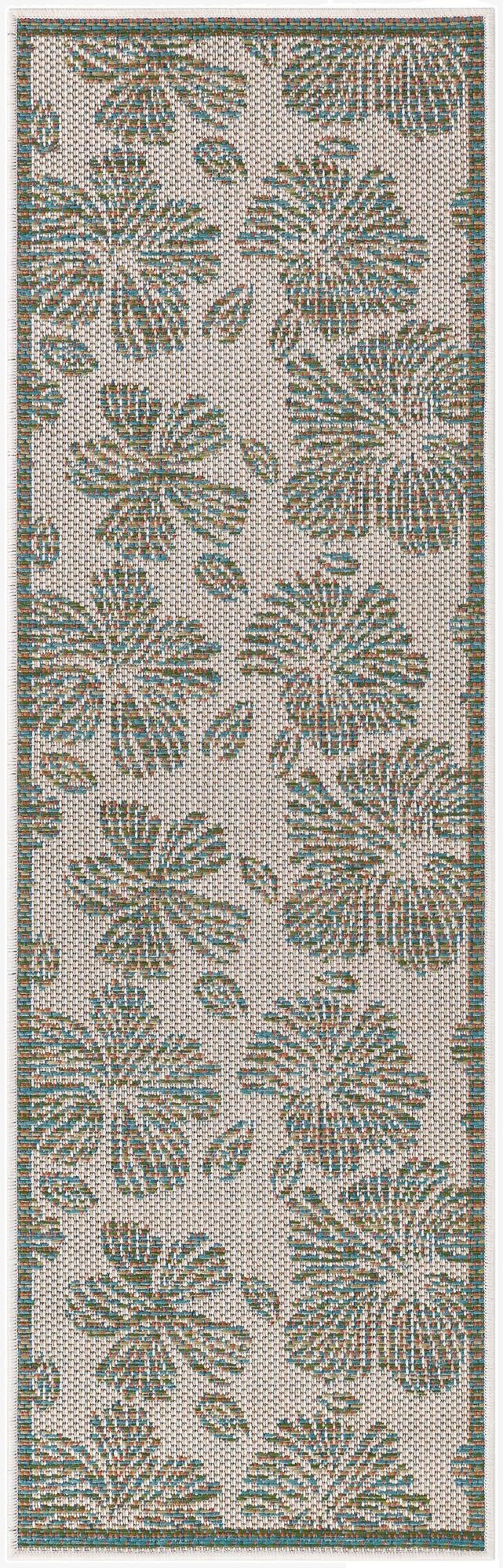 2' x 6' 1  Washable Baja Indoor / Outdoor Runner Rug