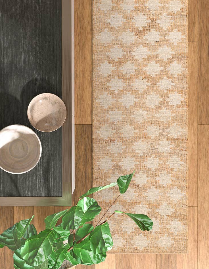 Detail image of 2' x 6' 1  Hand Woven Kala Handwoven Jute Runner Rug