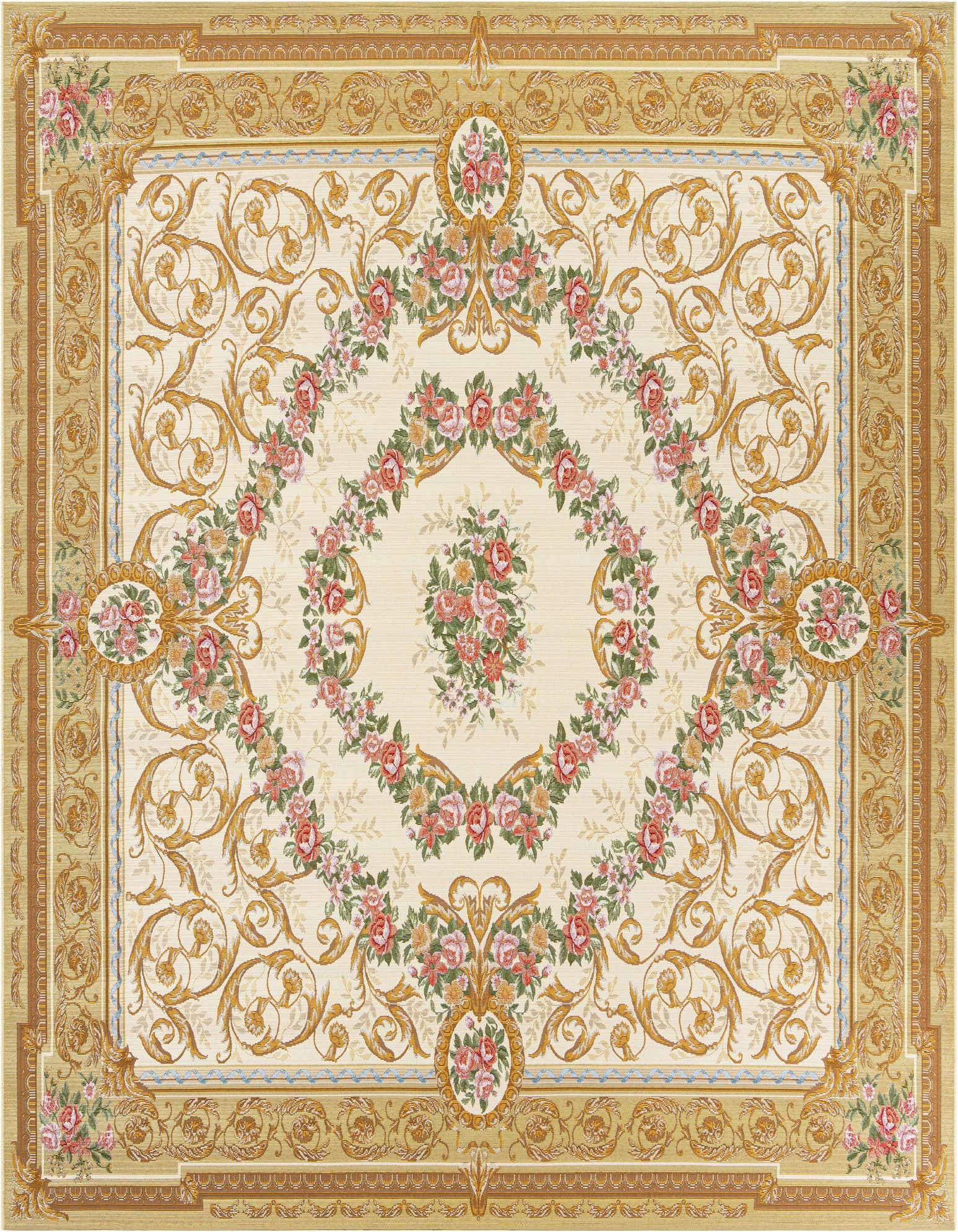 10' x 10' Easy-Clean Traditional Indoor / Outdoor Square Rug