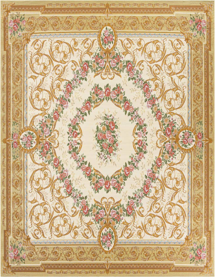 Detail image of 10' x 10' Easy-Clean Traditional Indoor / Outdoor Square Rug