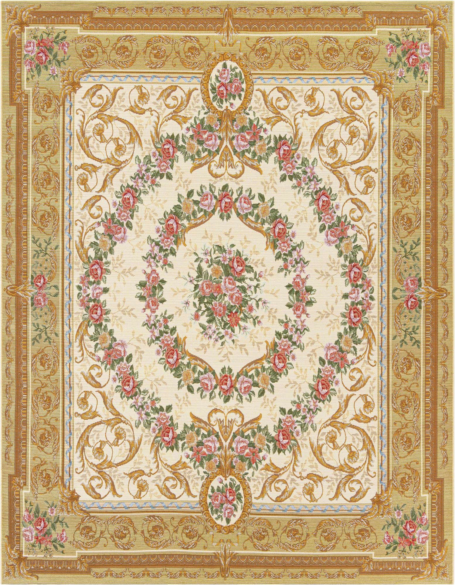 7' 10 x 7' 10 Easy-Clean Traditional Indoor / Outdoor Square Rug