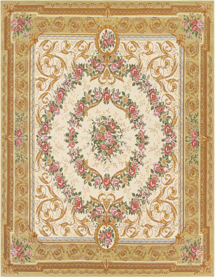 Detail image of 7' 10 x 7' 10 Easy-Clean Traditional Indoor / Outdoor Square Rug