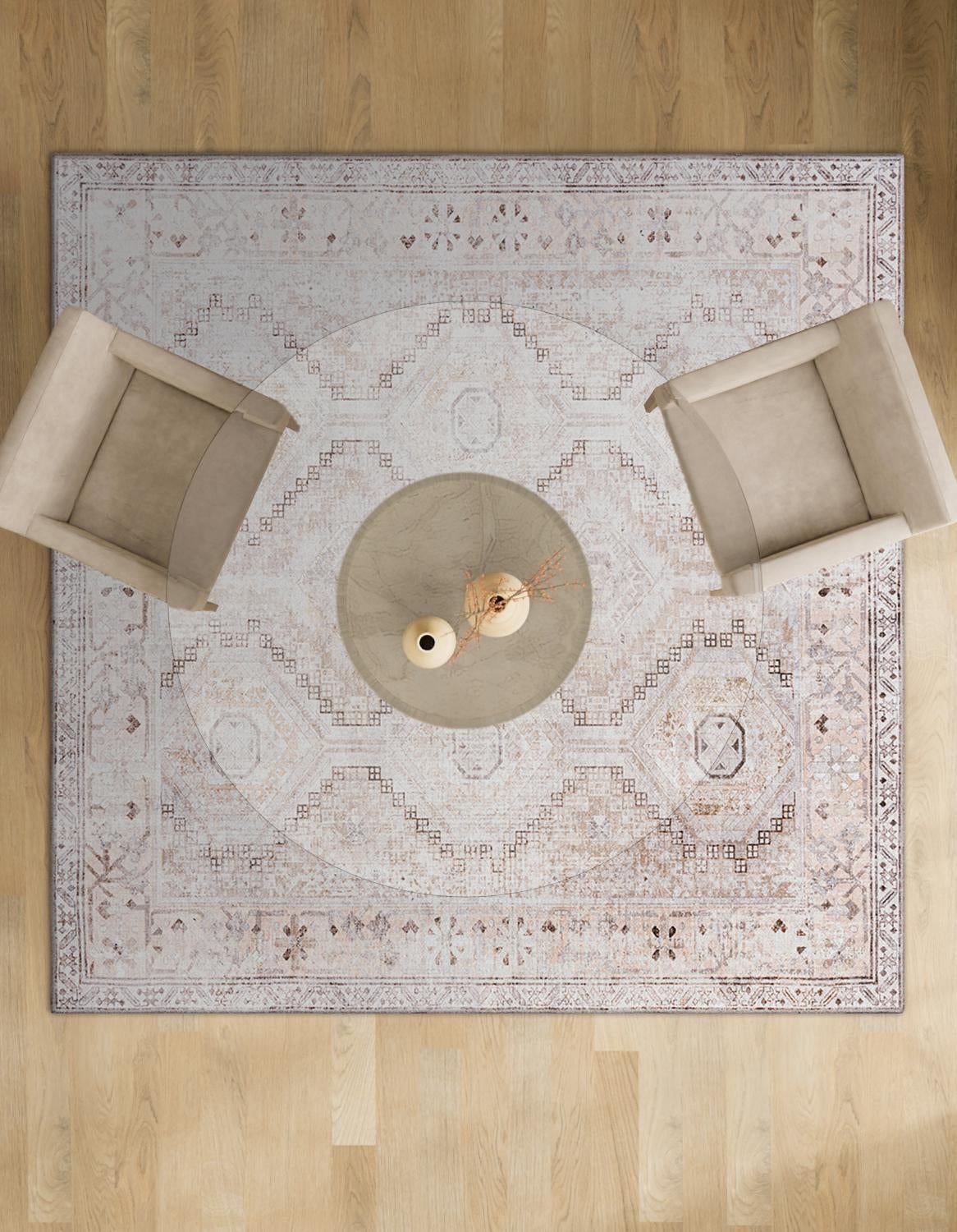 7' 10 x 7' 10 Washable Yara Square Rug