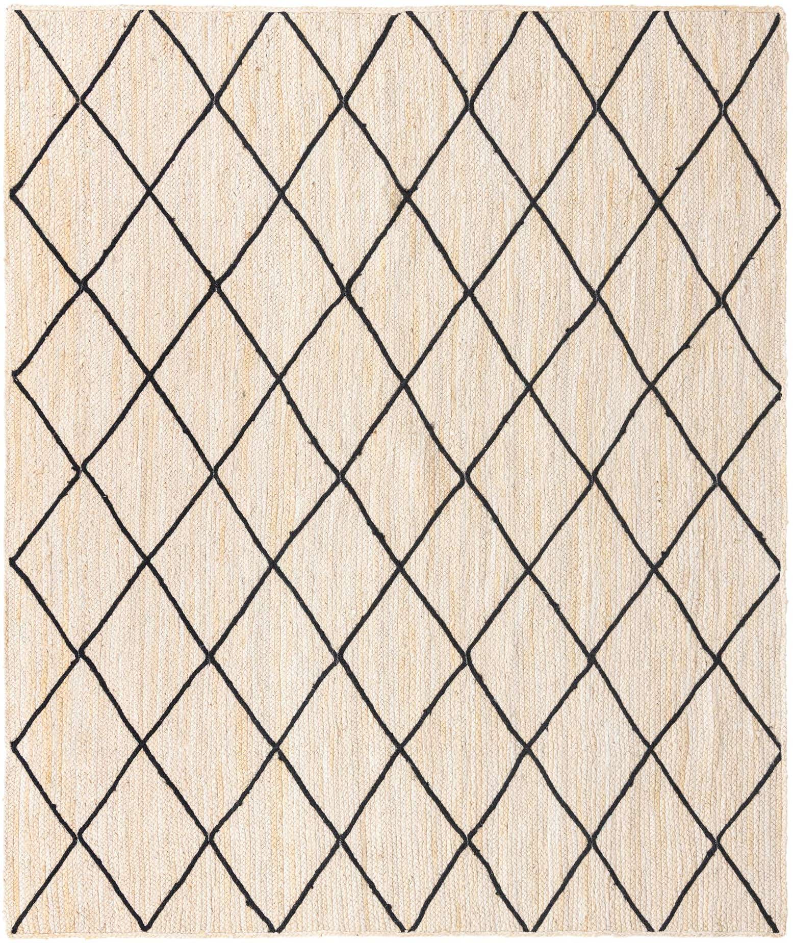 8' x 10' Handmade Braided Jute Rug