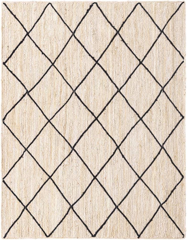 Detail image of 6' 1 x 9'  Hand Braided Jute Rug