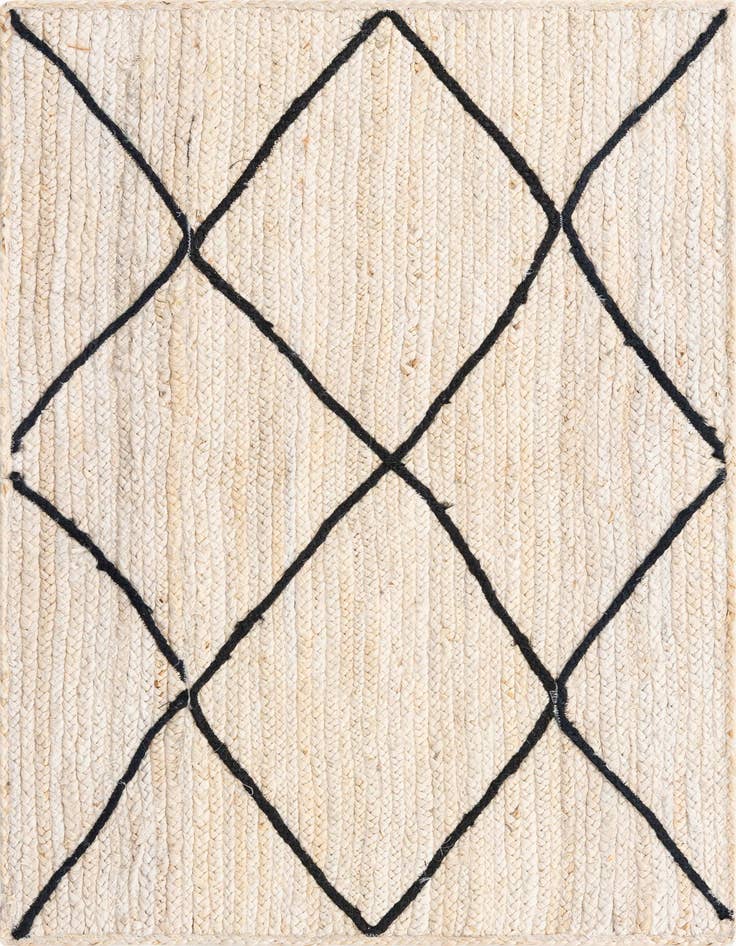 Detail image of 3' 3 x 5' 1 Handmade Braided Jute Rug