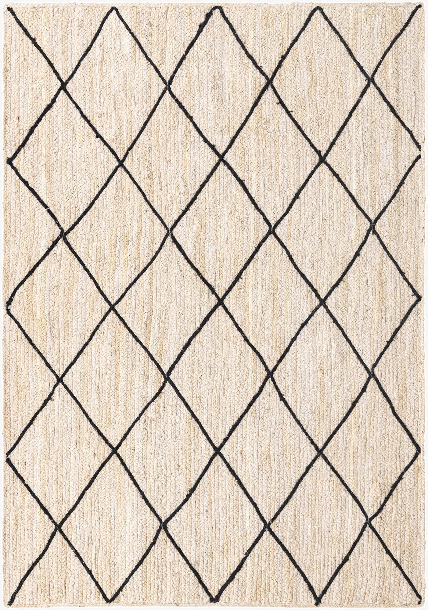 185cm x 275cm  Hand Braided Jute Alfombra