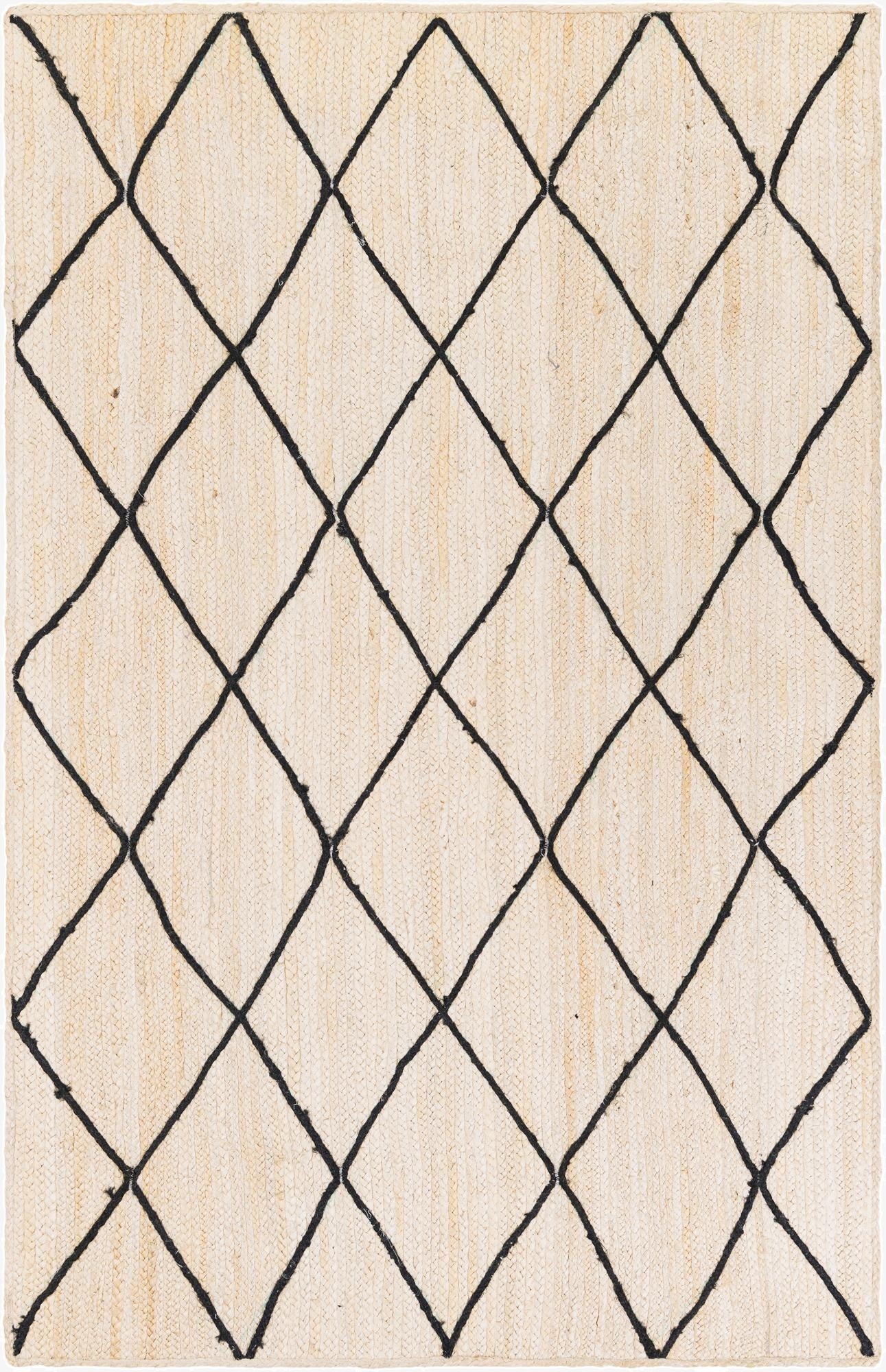 5' 1 x 8'  Hand Braided Jute Rug