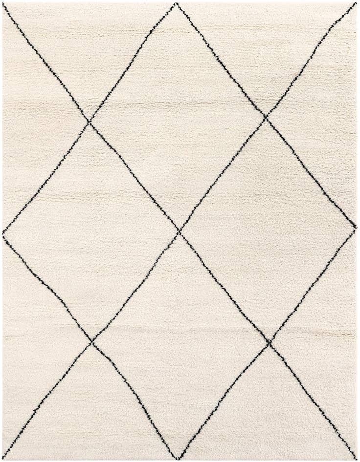 Detail image of 6' 1 x 9' Hand Knotted Safiya Moroccan Wool Rug