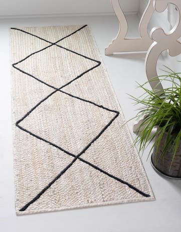 2' 2 x 6' 1 Handmade Braided Jute Runner Rug