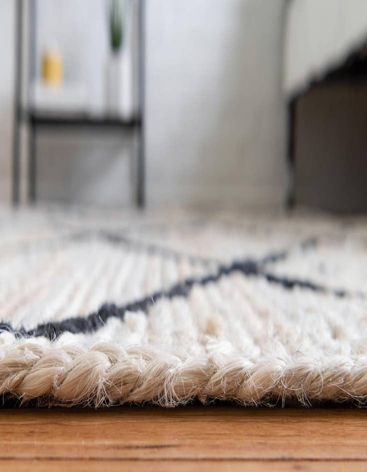 Detail image of 2' 2 x 6' 1  Hand Braided Jute Runner Rug