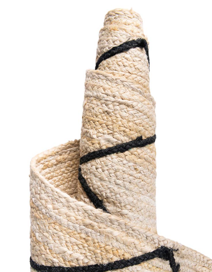 Detail image of 2' 2 x 8' 2  Hand Braided Jute Runner Rug