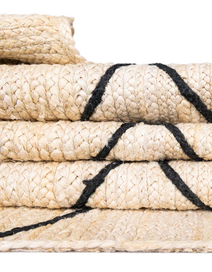 Detail image of 2' 2 x 8' 2  Hand Braided Jute Runner Rug