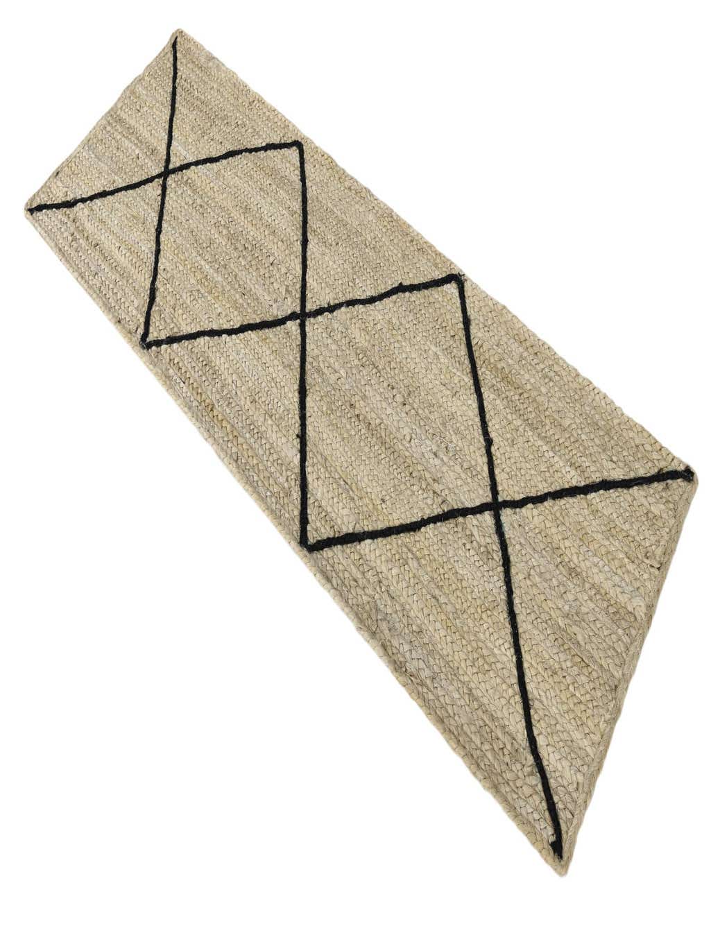 Detail image of 65cm x 185cm  Hand Braided Jute Runner Rug