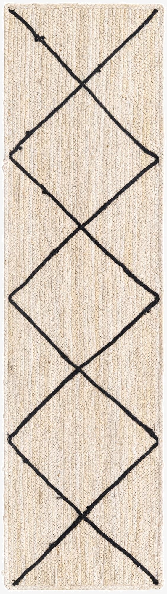 65cm x 250cm  Hand Braided Jute Pasillera Alfombra