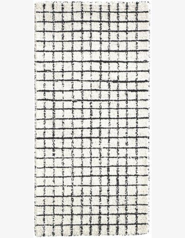 Ivory and Black Heritage Line Wool Runner Rug