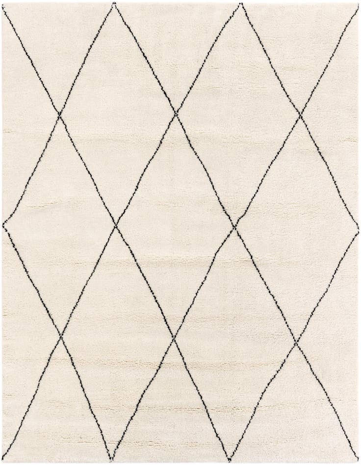 Detail image of 10' x 10' Hand Knotted Safiya Moroccan Wool Square Rug