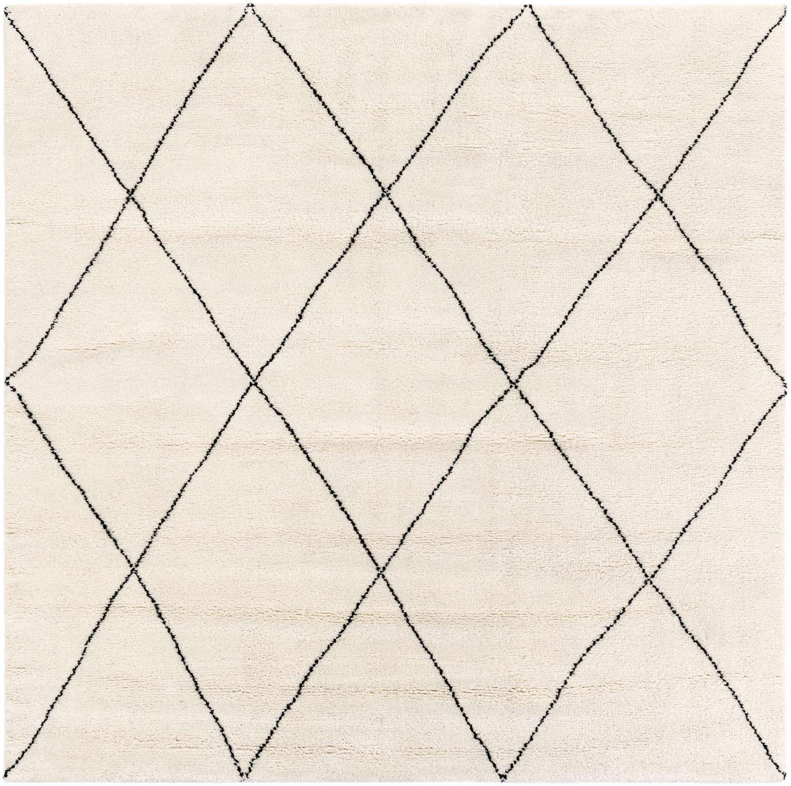 10' x 10' Hand Knotted Safiya Moroccan Wool Square Rug