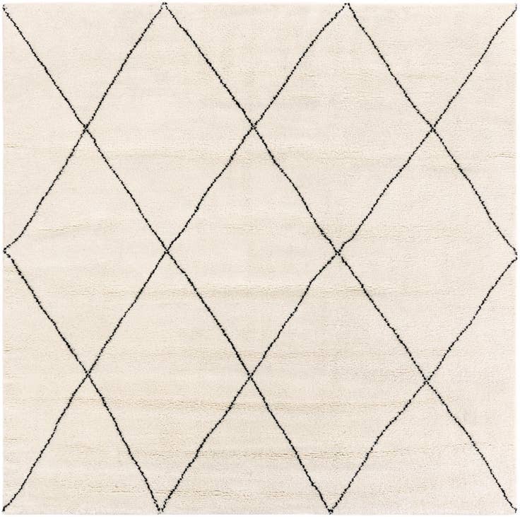 Detail image of 10' x 10' Hand Knotted Safiya Moroccan Wool Square Rug
