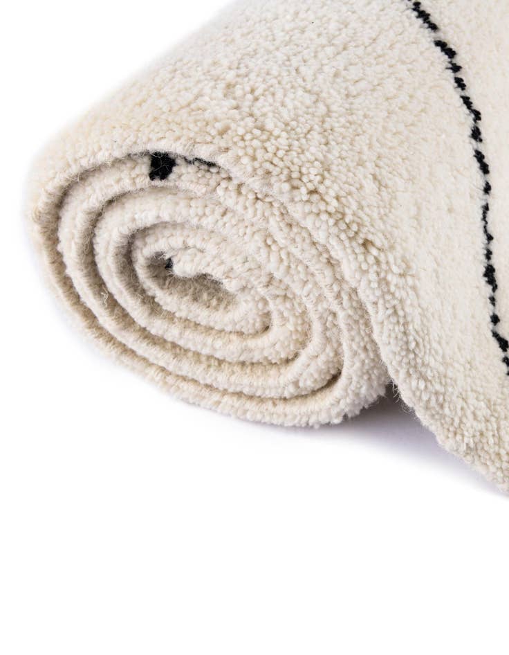 Detail image of 8' x 8'  Hand Knotted Safiya Moroccan Wool Square Rug