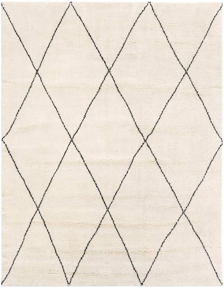 Detail image of 8' x 8' Hand Knotted Safiya Moroccan Wool Square Rug