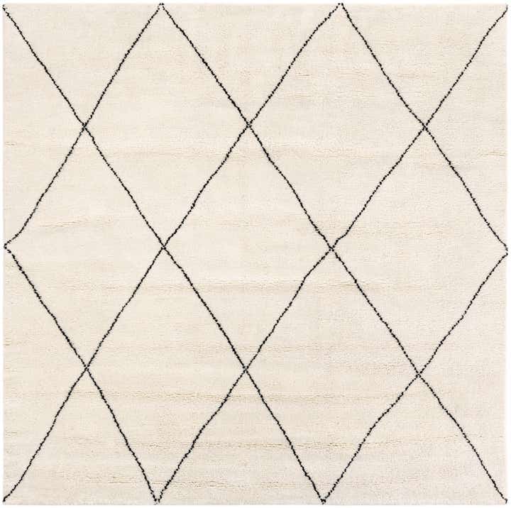 8' x 8' Hand Knotted Safiya Moroccan Wool Square Rug