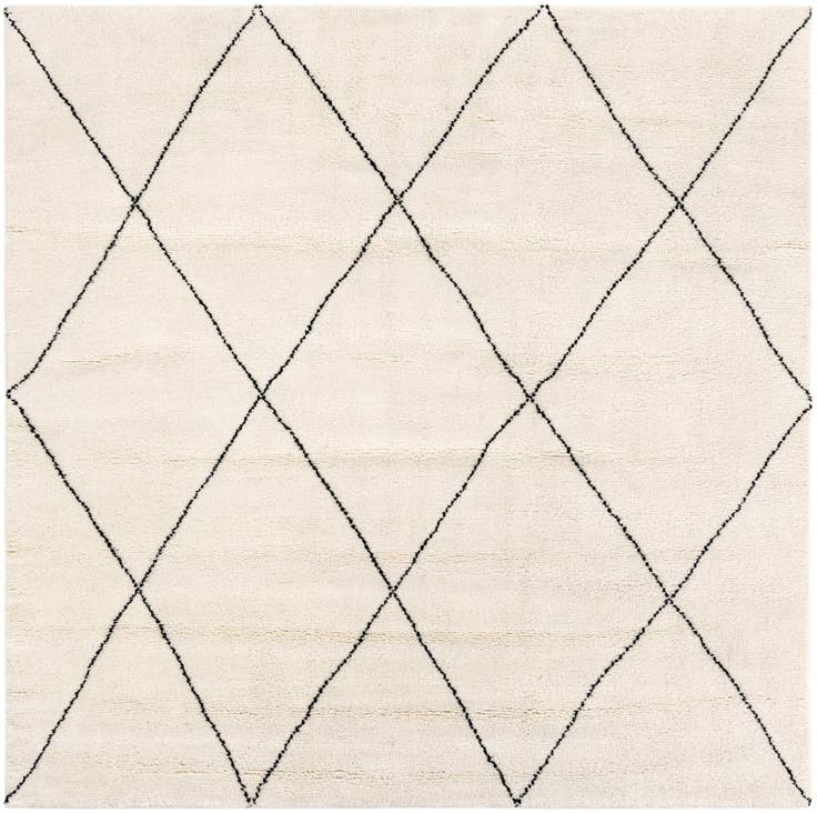 Detail image of 8' x 8' Hand Knotted Safiya Moroccan Wool Square Rug