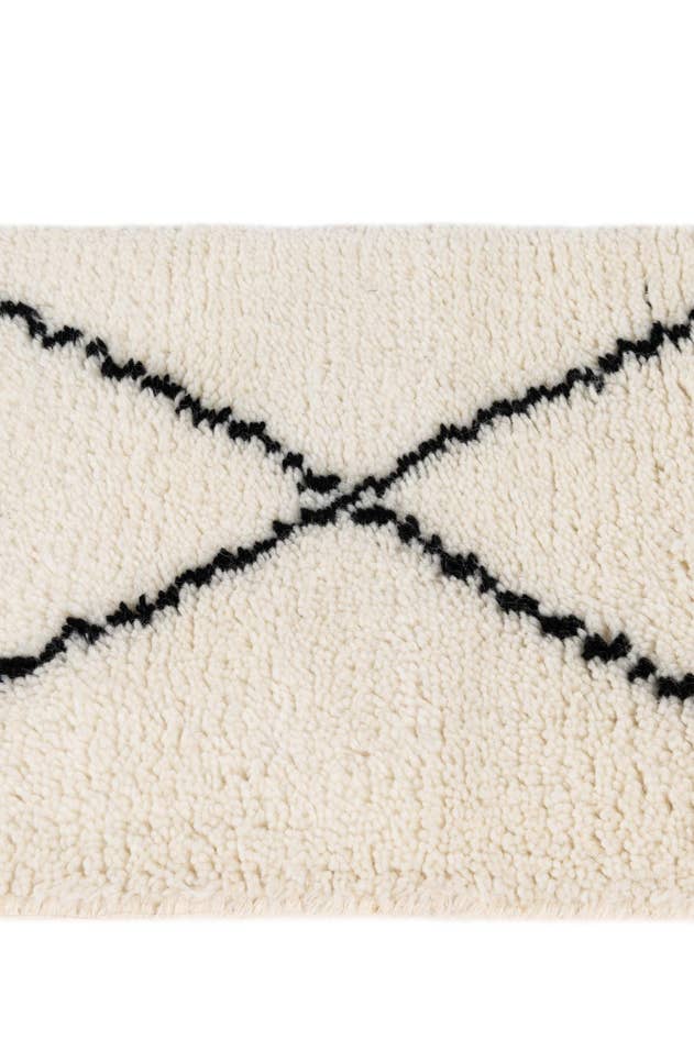 Detail image of 1' 3 x 8' 2 Hand Knotted Safiya Moroccan Wool Table Runner Rug