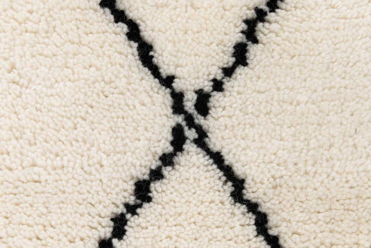 Detail image of 1' 3 x 8' 2 Hand Knotted Safiya Moroccan Wool Table Runner Rug