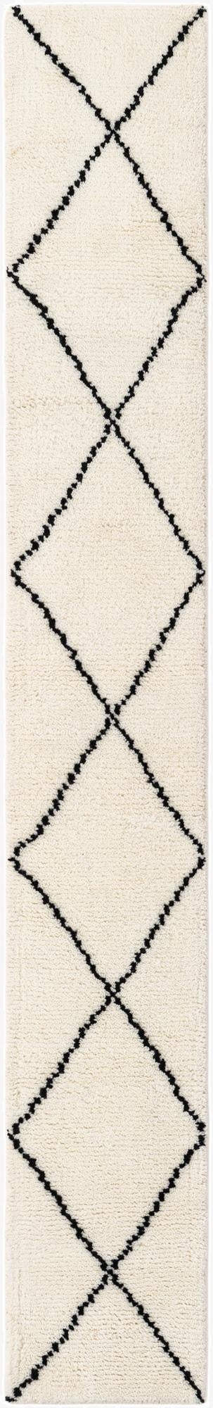 1' 3 x 8' 2  Hand Knotted Safiya Moroccan Wool Table Runner Rug