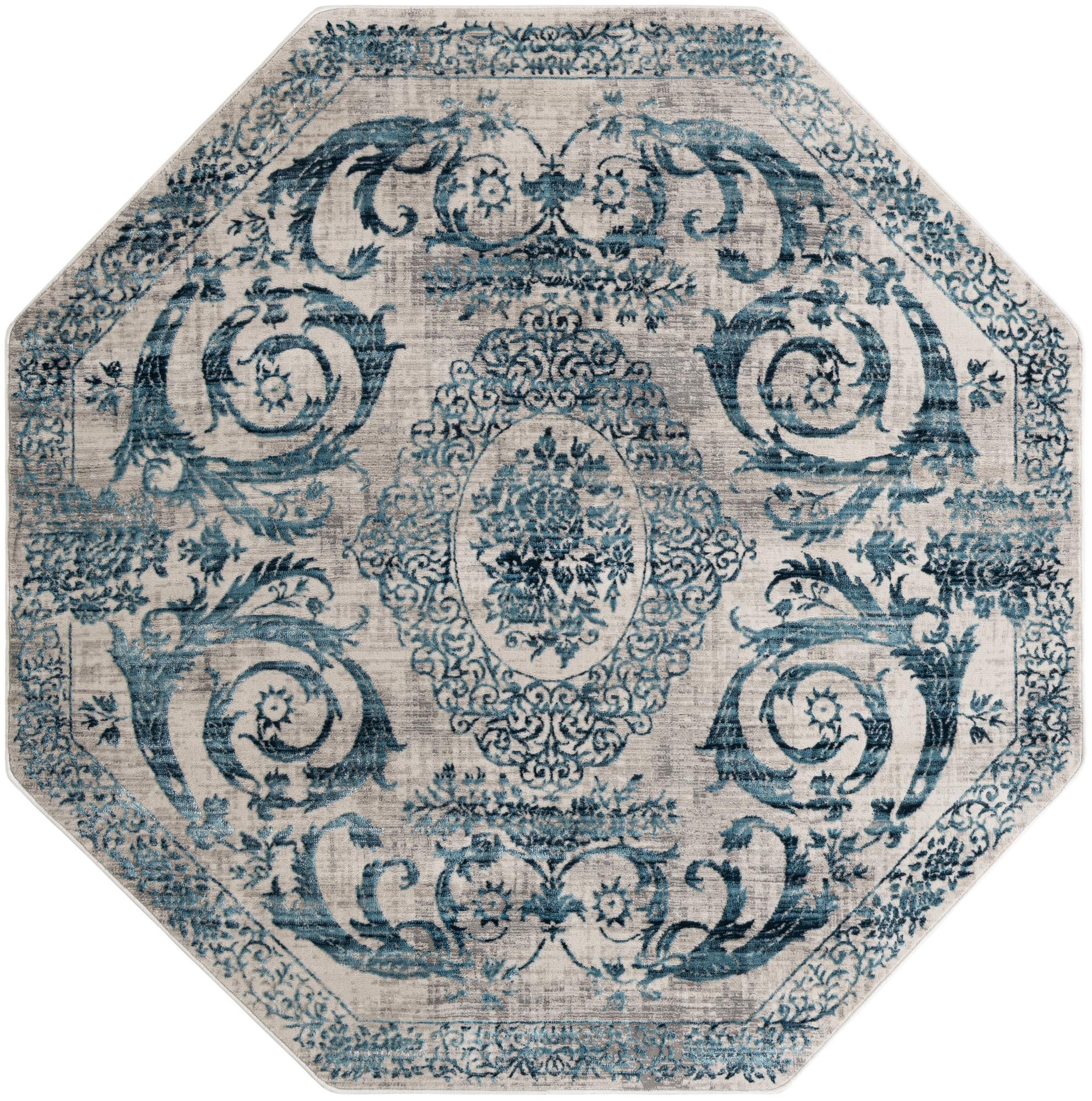 Rug Ivory and Blue Swatch link