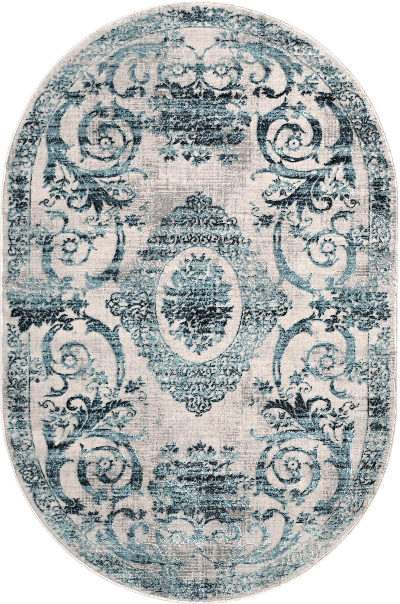 Rug Ivory and Blue Swatch link