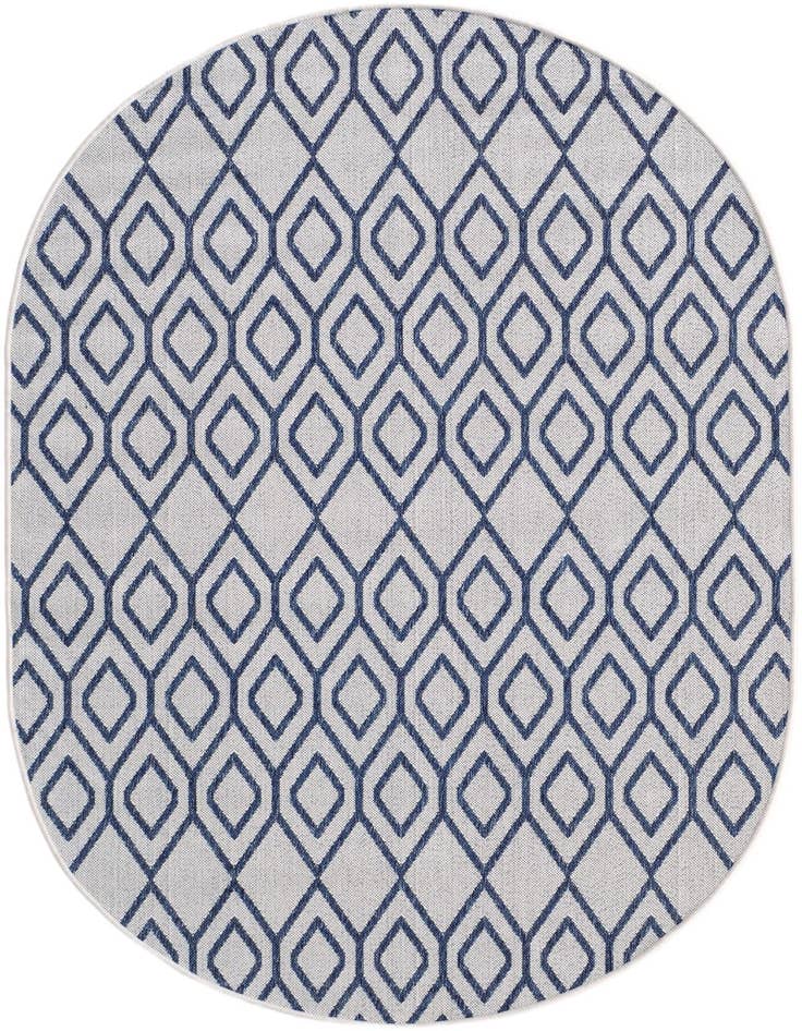Detail image of 5' 3 x 8' Easy-Clean Jill Zarin Indoor / Outdoor Oval Rug