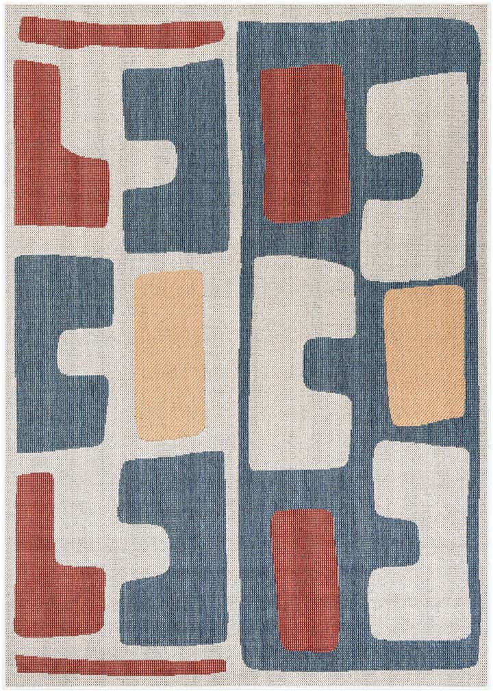 5' 3 x 8' Easy-Clean Baja Indoor / Outdoor Rug