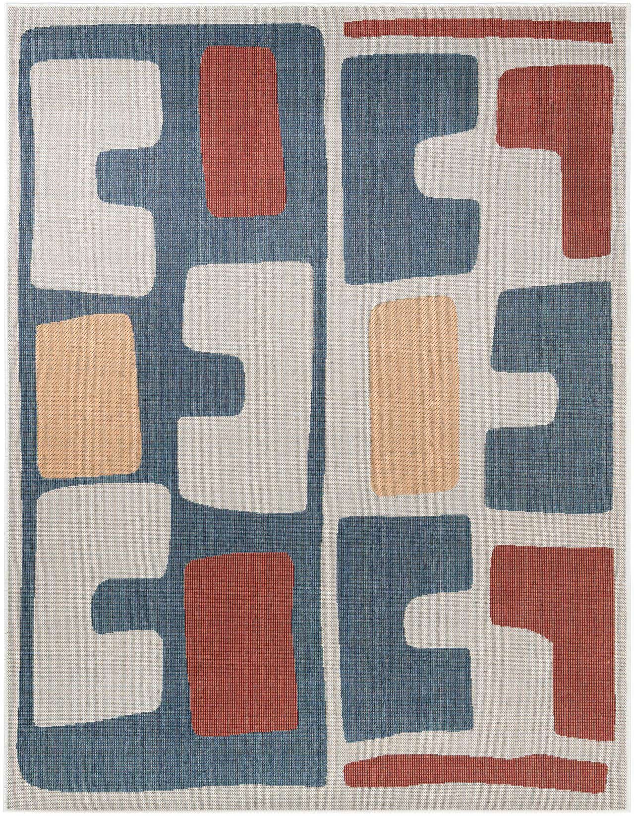6' 1 x 9' Easy-Clean Baja Indoor / Outdoor Rug