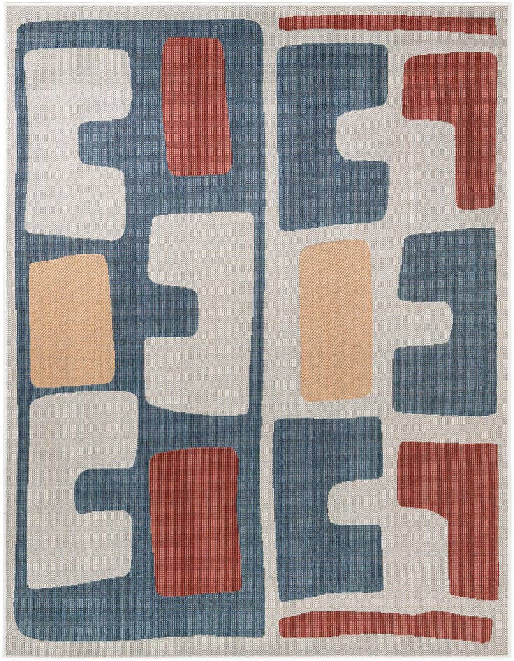 Detail image of 6' 1 x 9' Easy-Clean Baja Indoor / Outdoor Rug