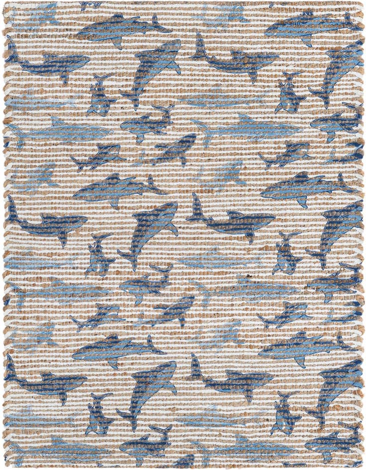 Detail image of 2' x 3' 1 Hand Woven Chenille Jute Rug