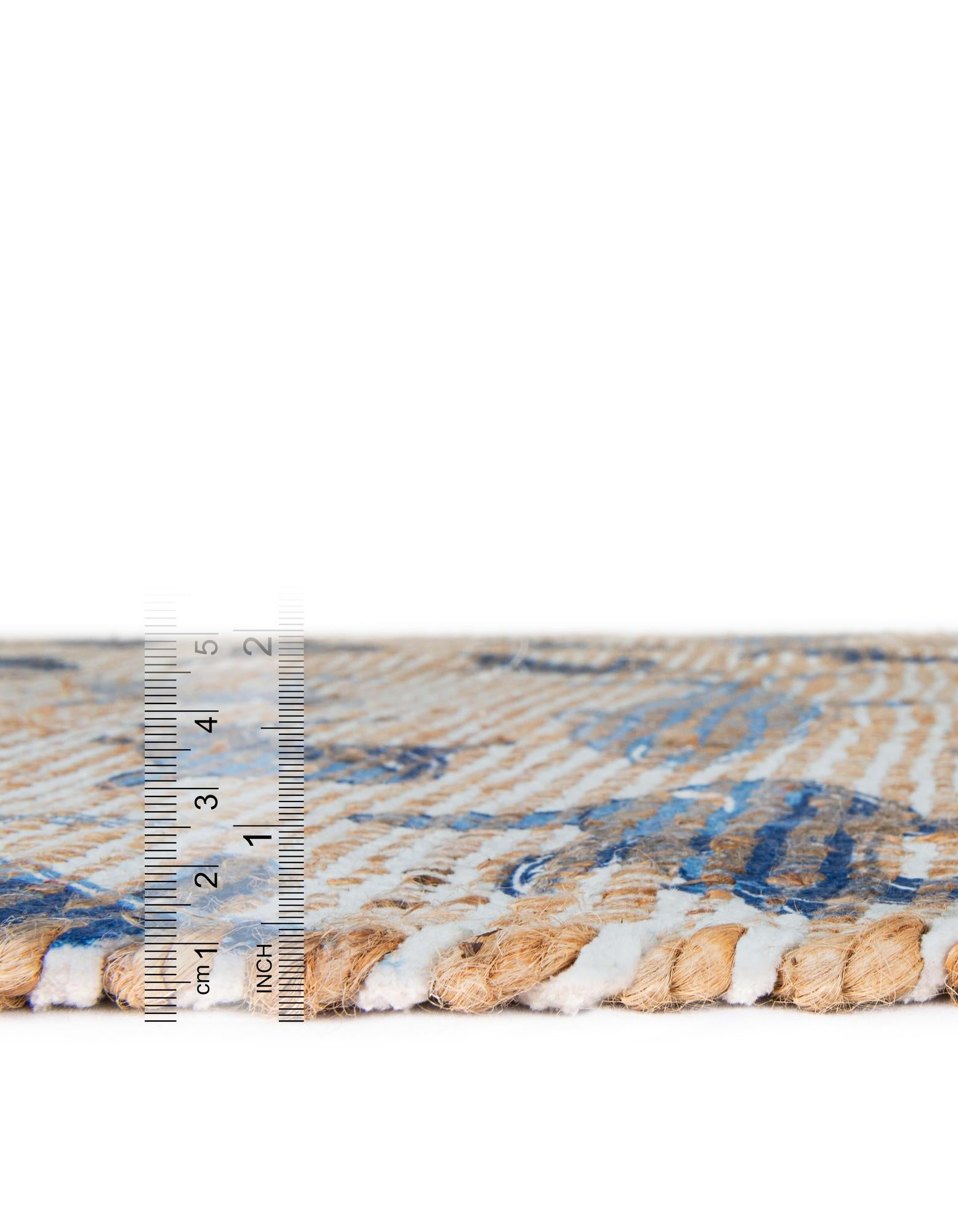 4' 1 x 6' 1 Hand Woven Chenille Jute Rug