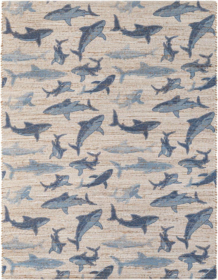 Detail image of 5' 1 x 8' Hand Woven Chenille Jute Rug