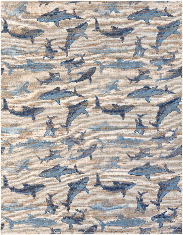 Detail image of 7' 10 x 10' Hand Woven Chenille Jute Rug